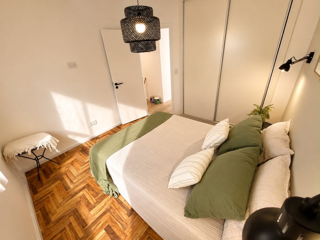 Departamento 2 ambientes con balcon al frente reciclado y amoblado 