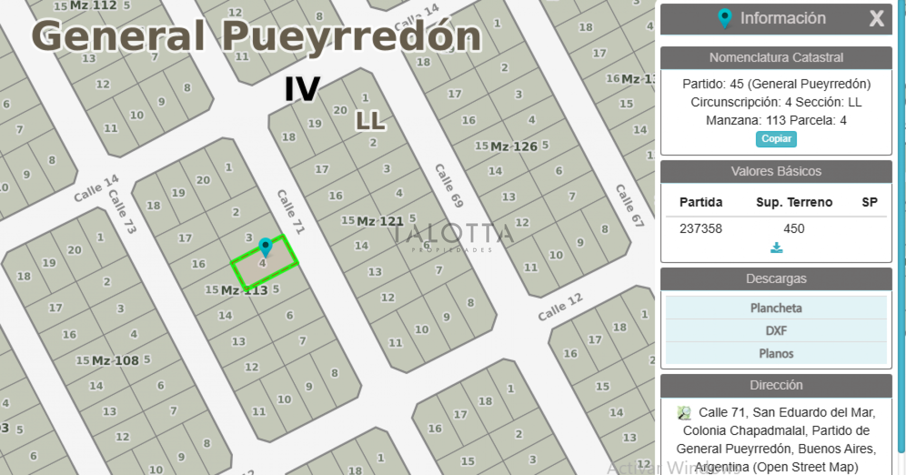 Terreno 450 en San Eduardo del mar 